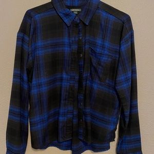 Blue and black flannel